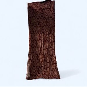 Elegant Brown Patterned Skirt